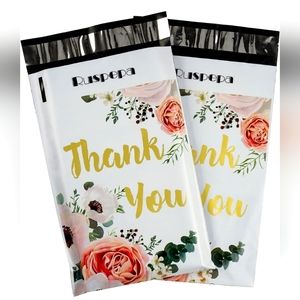 NWT 20 6X9 Poly Mailers Floral Thank you